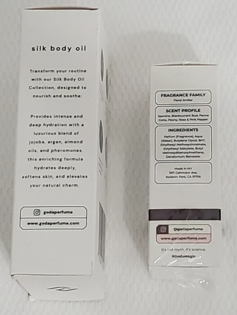 GODA Gift Set Silk Body Oil and For Her Pheromone Fragrance Oil NEW